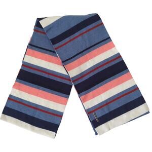 Smartwool Unisex Merino Wool Blue Pink Lightweight Scarf Autumn Winter‎ EUC